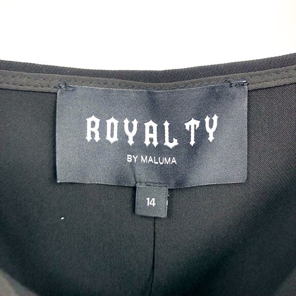 ROYALTY BY MALUMA Women's Corset Crop Top Black Size 14 Square Neck Tank NWT - Picture 9 of 11